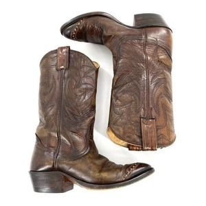 Brown Leather Heeled Boots